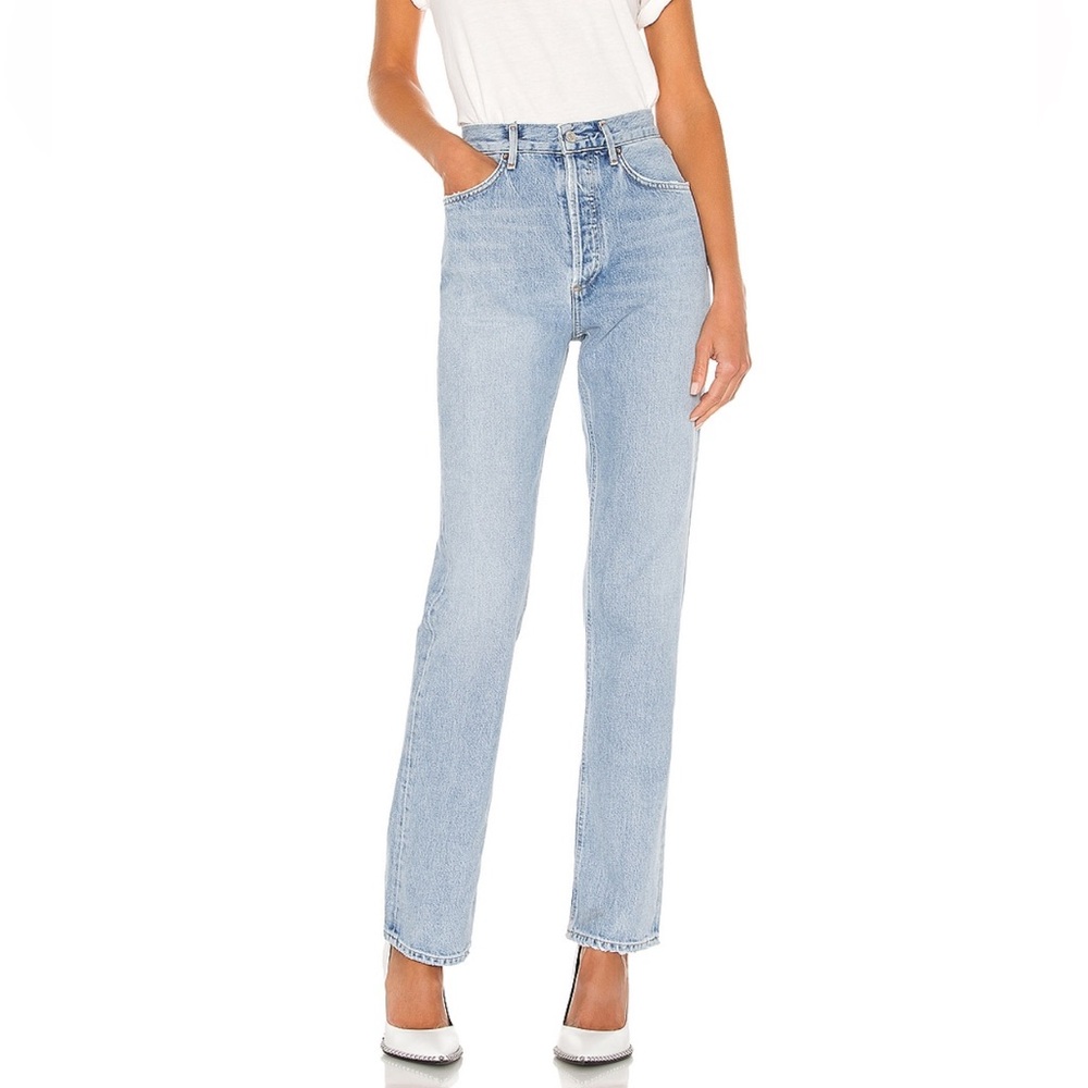 Agolde Light Blue Straight Leg Jeans